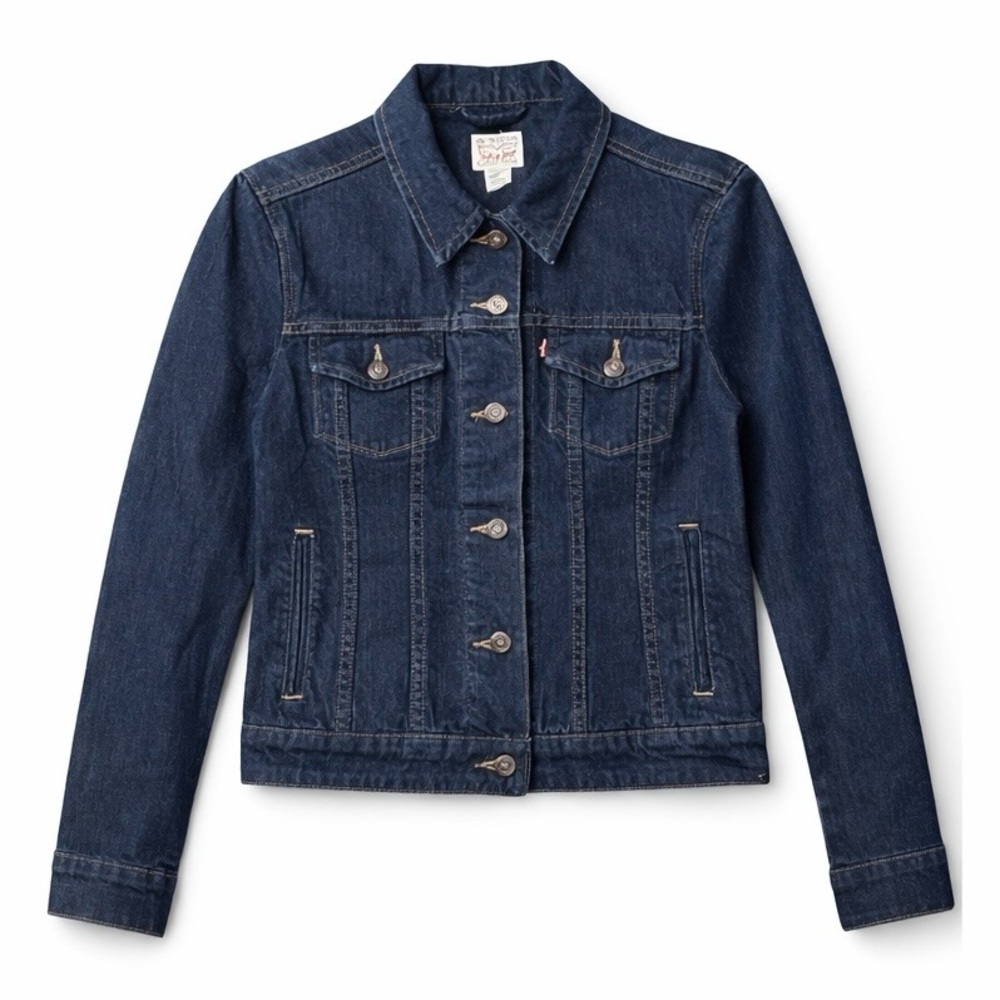 Vintage Y2K Levi’s Denim Trucker Jacket Women’s Medium Dark Wash